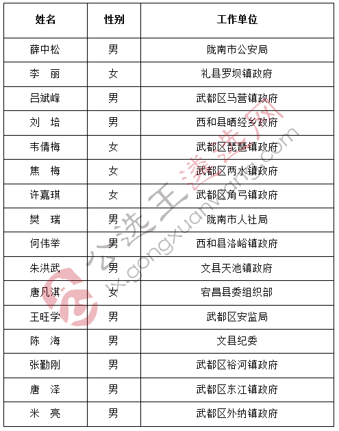 2018年陇南市纪委监委公开选调工作人员拟录用人员.jpg