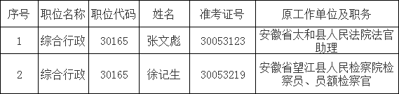 安徽省高级人民法院2019年度公开遴选公务员拟遴选人员名单.png