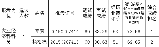 怒江州人民政府研究室公开遴选参照公务员法管理单位工作人员业绩评价及综合成绩.png