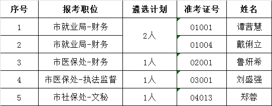 2016年益阳市人力资源和社会保障局公开遴选工作人员拟录用人员名单.png