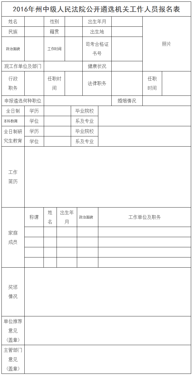 2016年湘西州中级人民法院公开遴选机关工作人员报名表.png