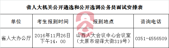 山西省人大公开遴选和公开选调公务员面试安排表.png