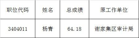 淮南市审计局2016年公开遴选公务员拟遴选人员名单.png