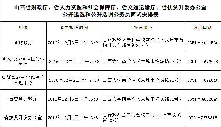 公开遴选和公开选调公务员面试安排表.png